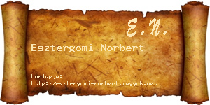 Esztergomi Norbert névjegykártya